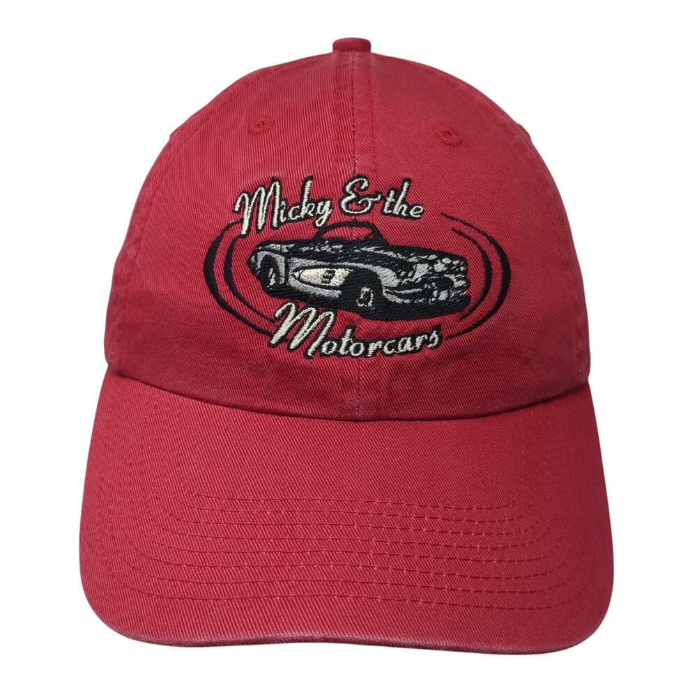 Micky & The Motorcars Slideback Baseball Cap Red OS Adjustable Outhouse Designs